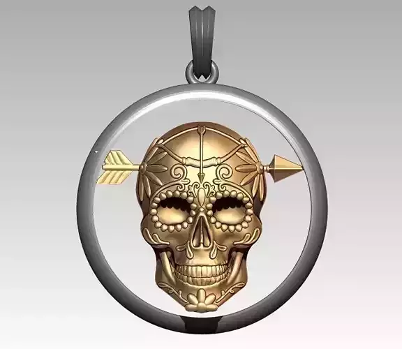 Skeleton Zodiac Sagittarius Pendant 3D print model