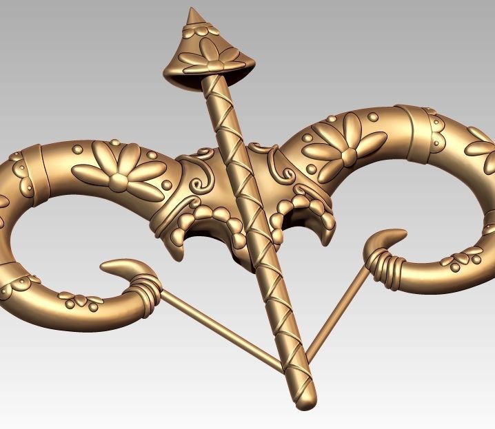 Skeleton Zodiac Sagittarius Pendant 3D print model_2