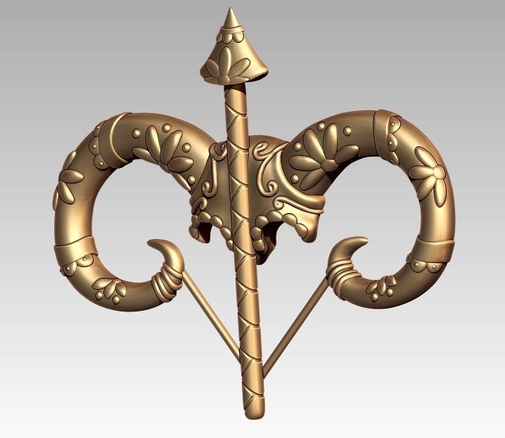 Skeleton Zodiac Sagittarius Pendant 3D print model_1