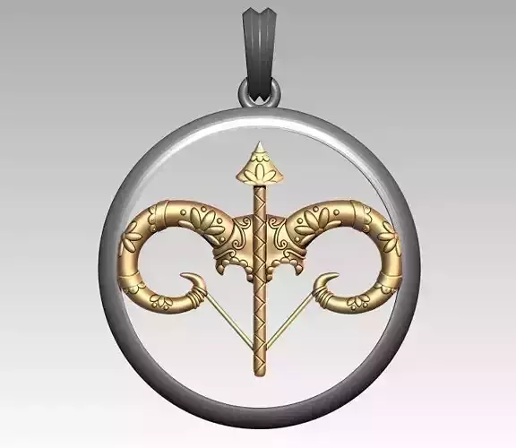 Skeleton Zodiac Sagittarius Pendant 3D print model
