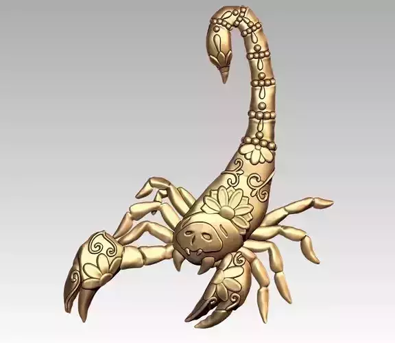 Skeleton Zodiac Scorpio Pendant 3D print model