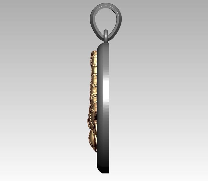 Skeleton Zodiac Scorpio Pendant 3D print model_3