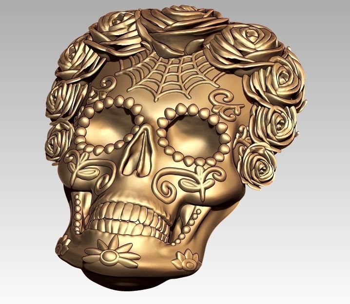 Zodiac Virgo Skeleton Pendant 3D print model_3