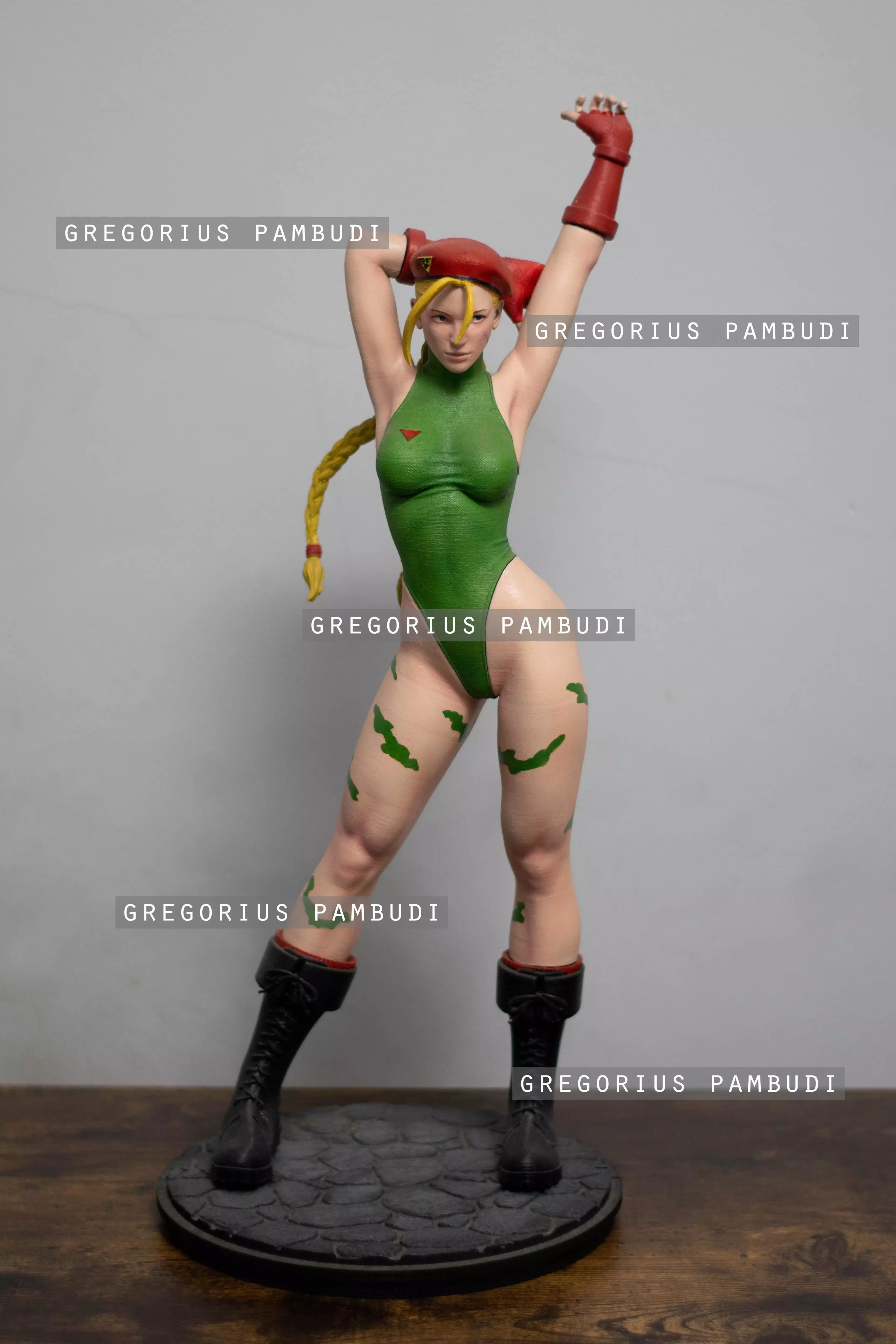 Cammy Street Fighter Fan Art Statue 3d Printable 3D print model_0