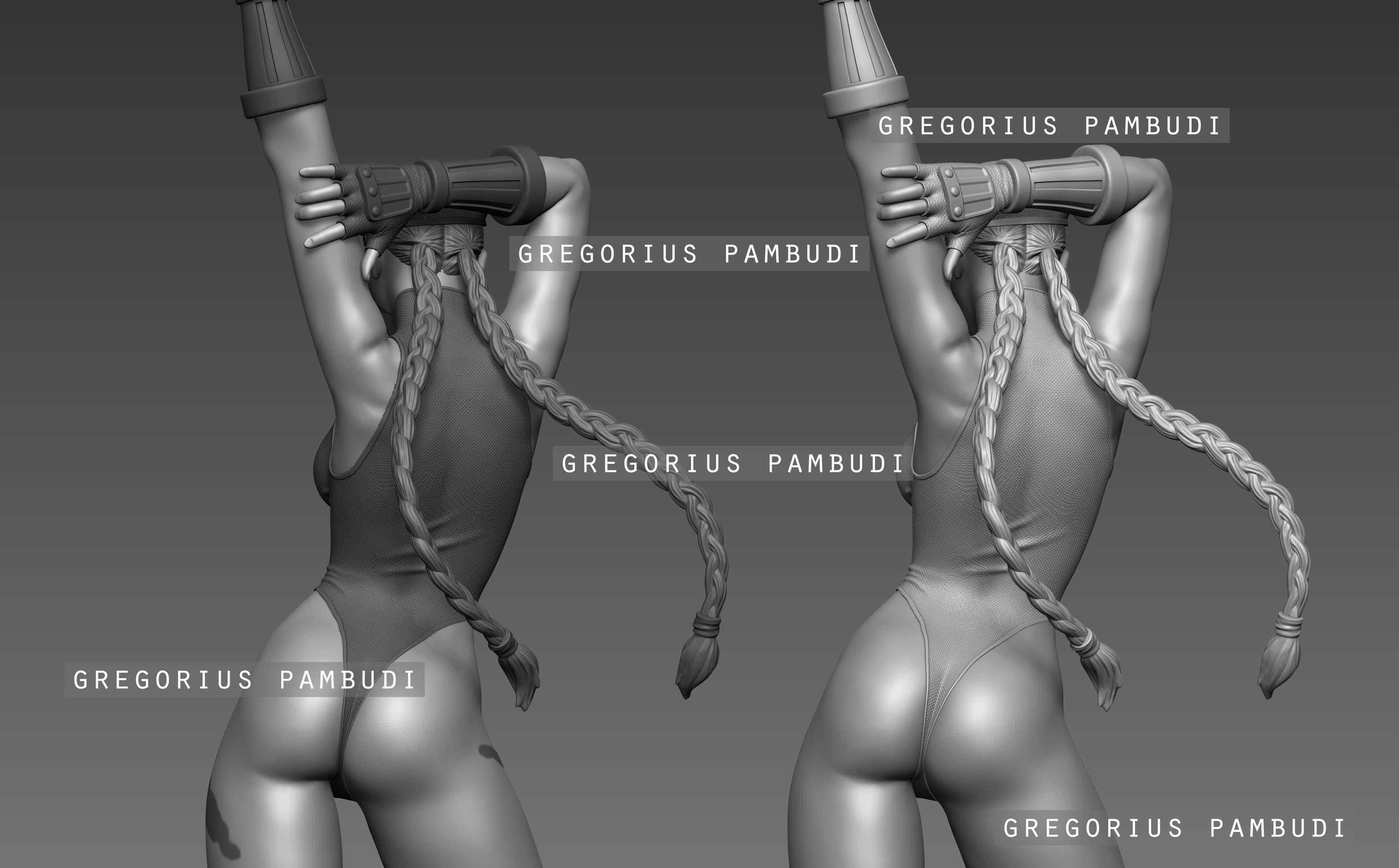 Cammy Street Fighter Fan Art Statue 3d Printable 3D print model_18