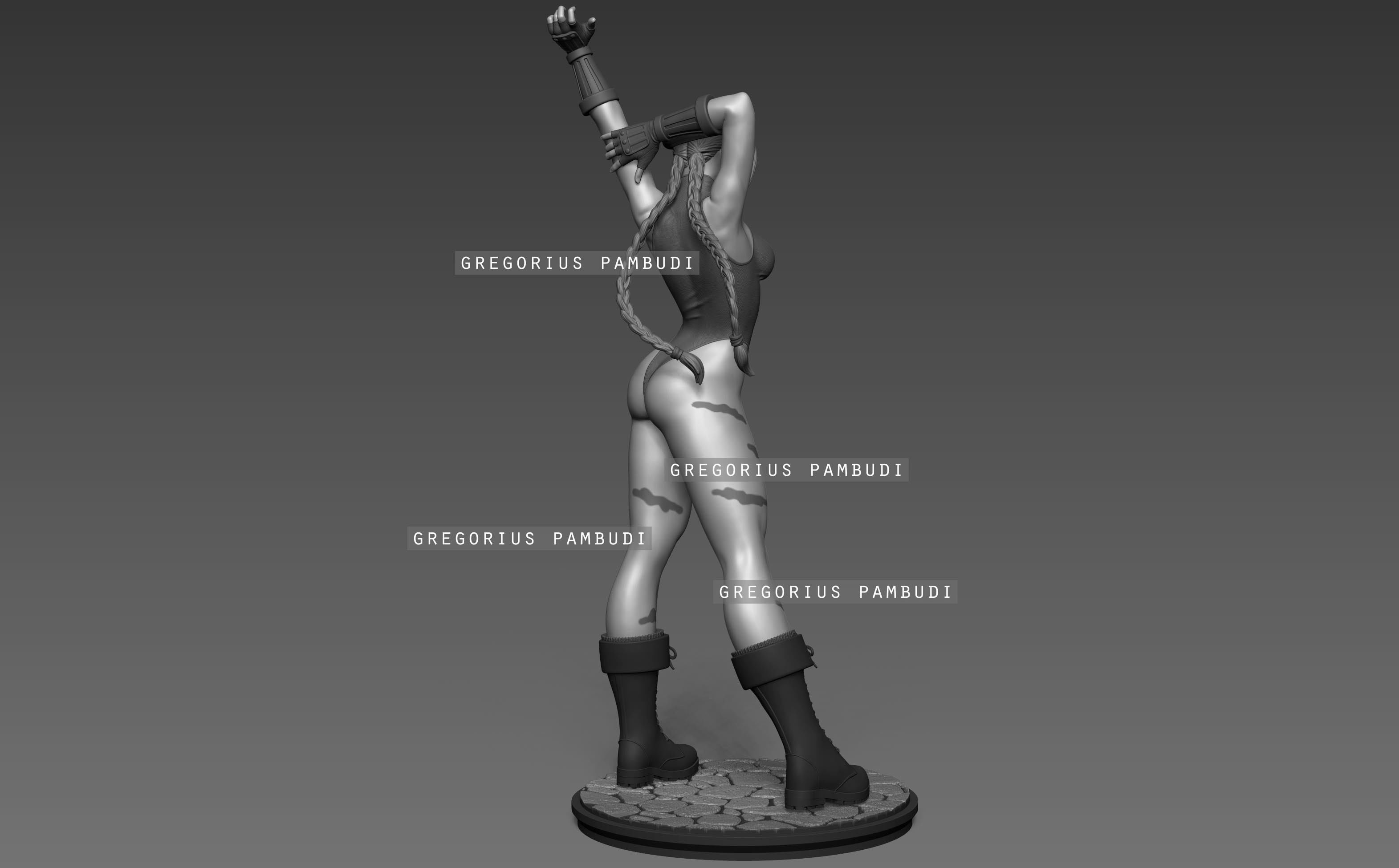 Cammy Street Fighter Fan Art Statue 3d Printable 3D print model_15