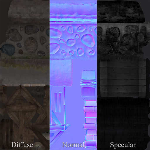 Water Well Low-poly 3D model_5