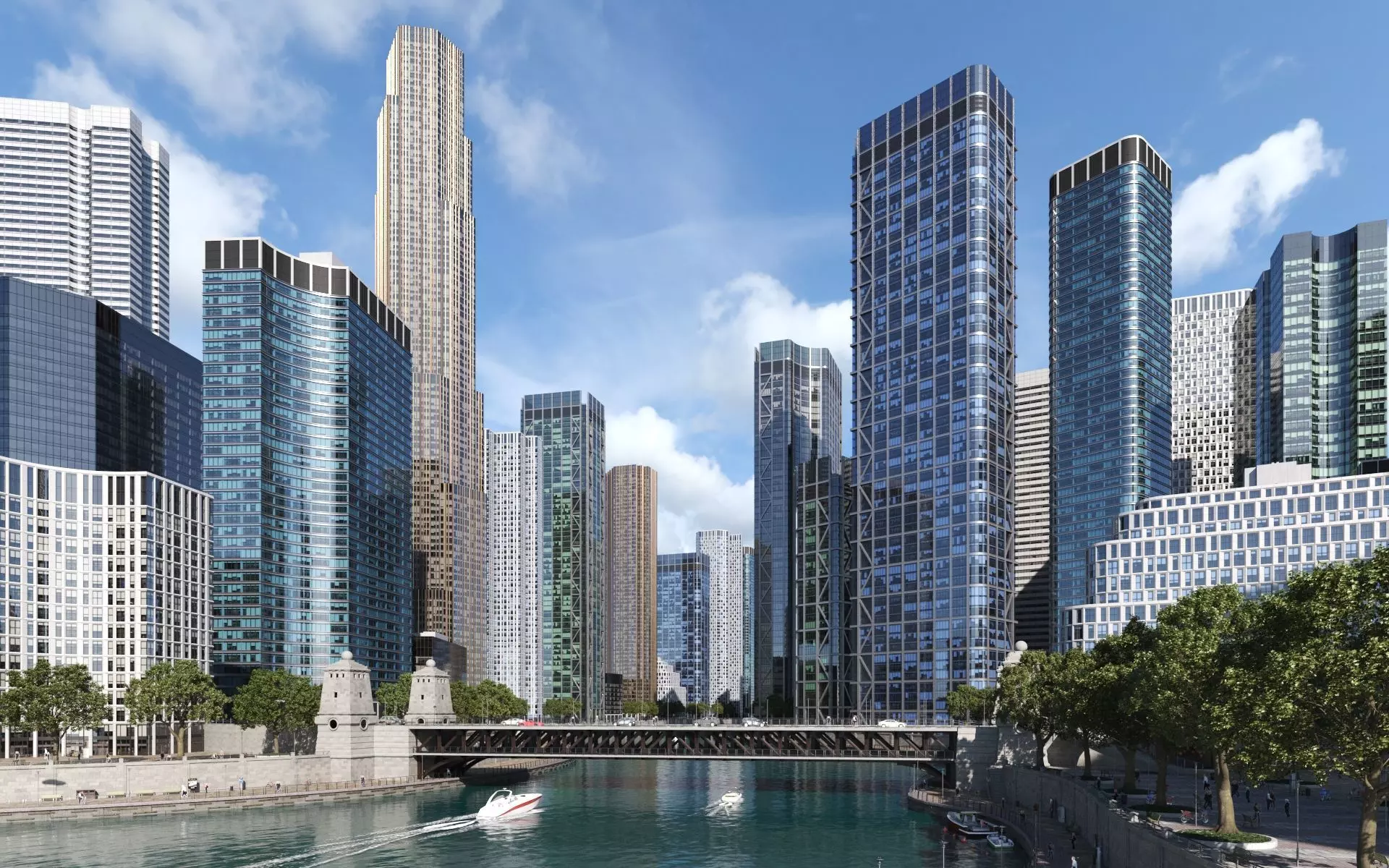 Archmodels vol 271 for c4d - collection of skyscrapers 3D model_0