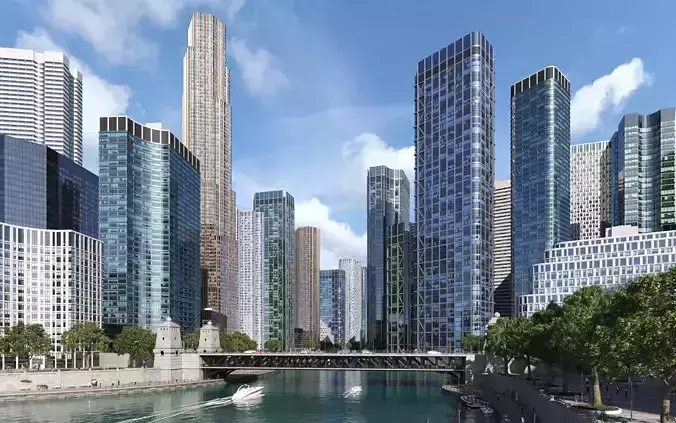 Archmodels vol 271 for c4d - collection of skyscrapers 3D model