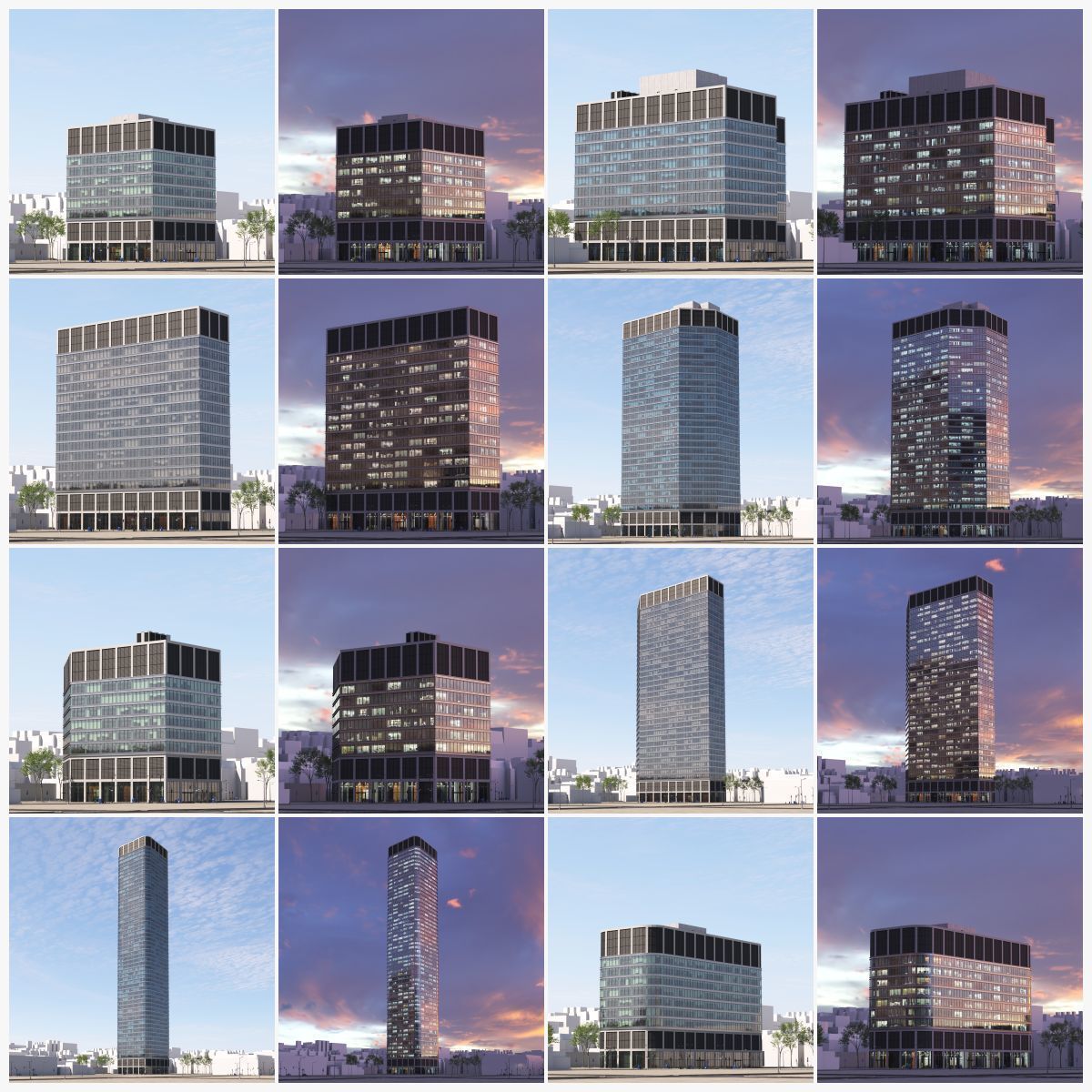 Archmodels vol 271 for c4d - collection of skyscrapers 3D model_1