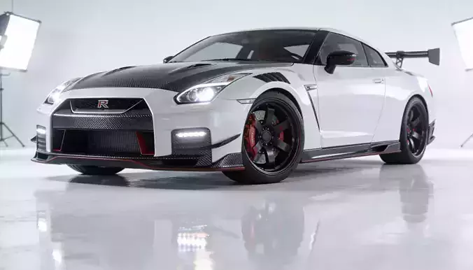 Nissan GTR Nismo High Poly 3D Model Game Ready Render Ready