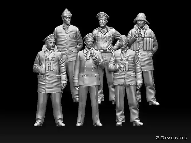 GERMAN sailors U-BOAT ww2 3D print model