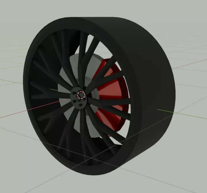 sports car alloy wheel Free 3D model