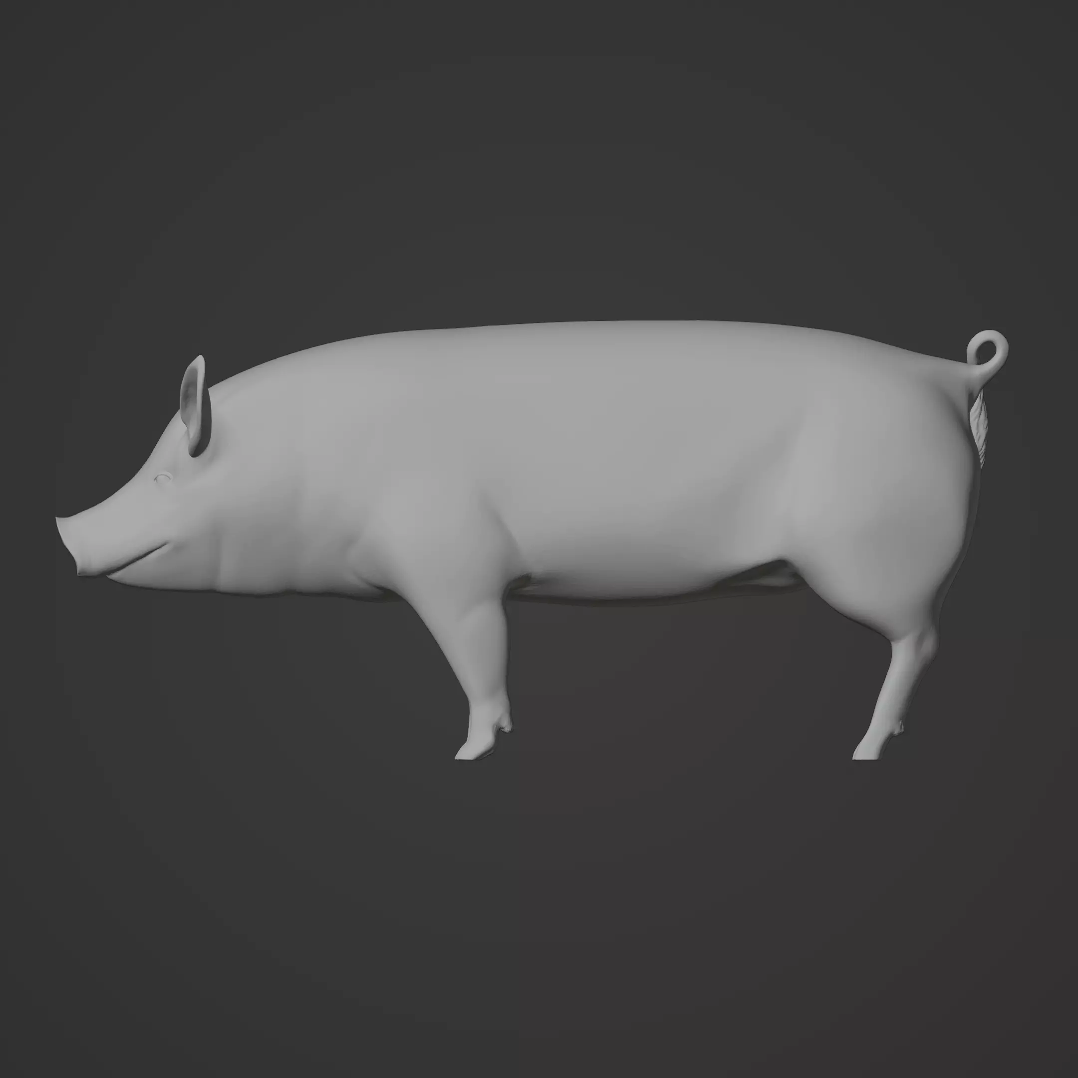Realistic Piggy Bank 3D print model_0