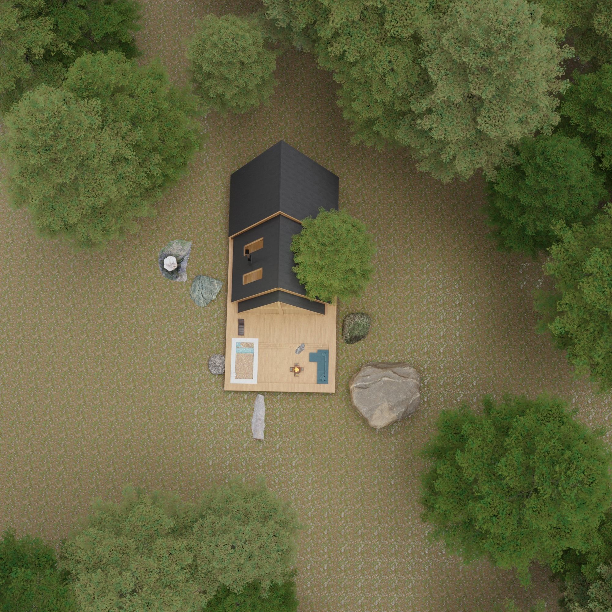 Dream house in forest 3d model 3D model_3