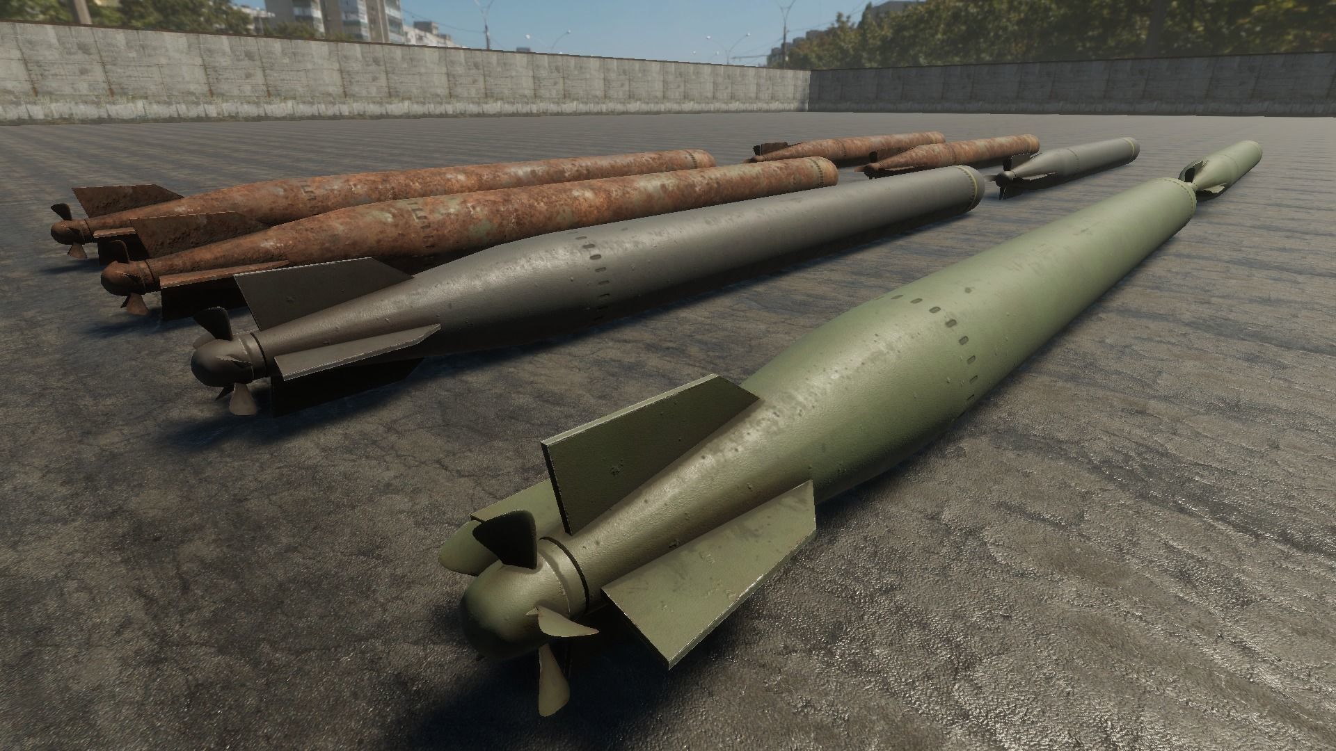 HQ Bombs Collection PBR Low-poly 3D model_12