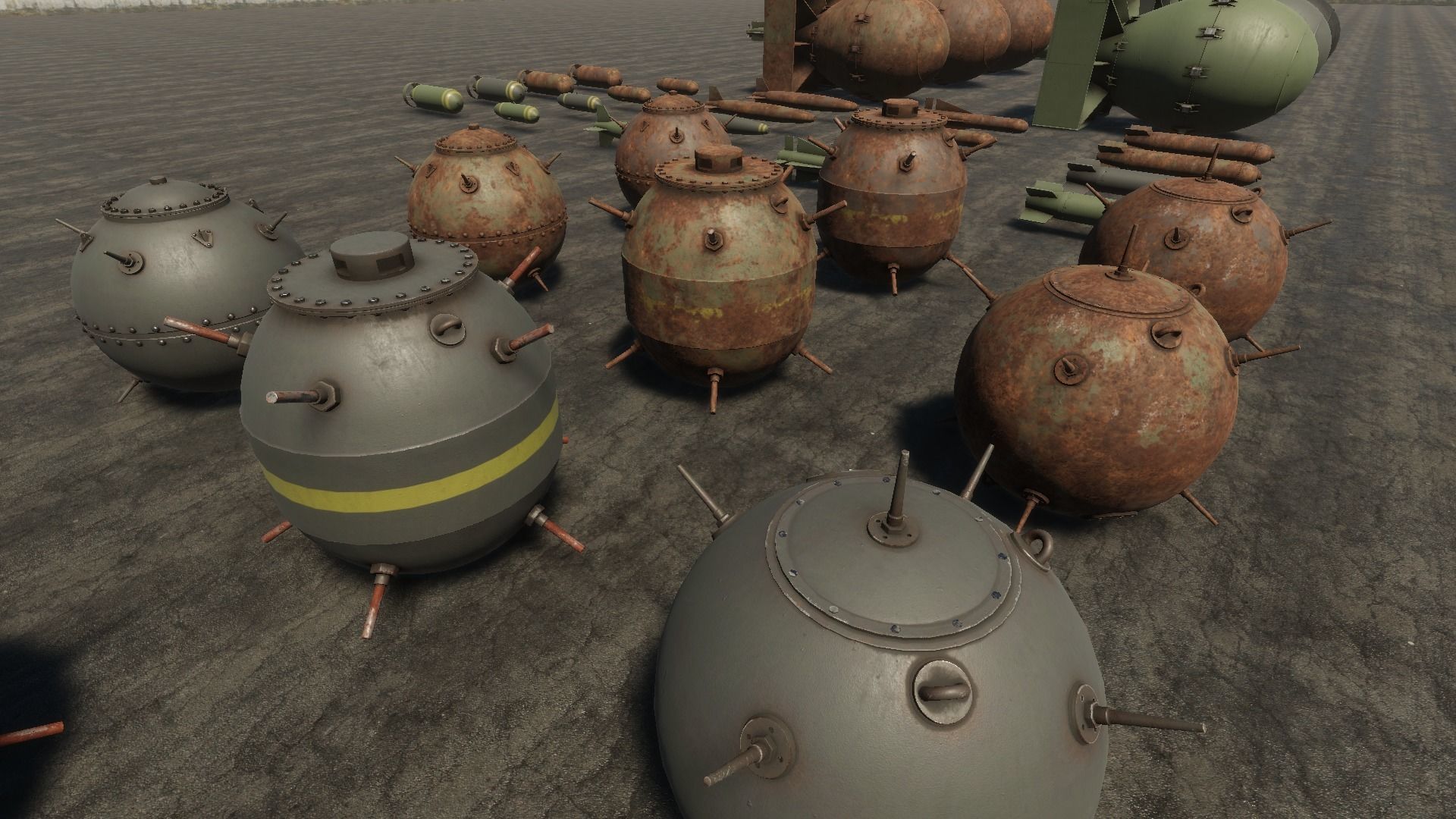 HQ Bombs Collection PBR Low-poly 3D model_17