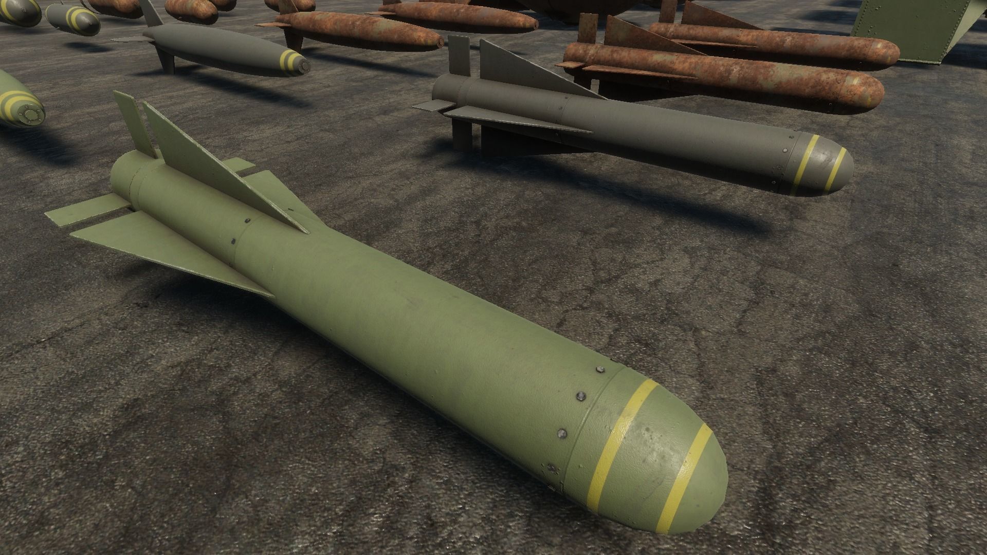 HQ Bombs Collection PBR Low-poly 3D model_7