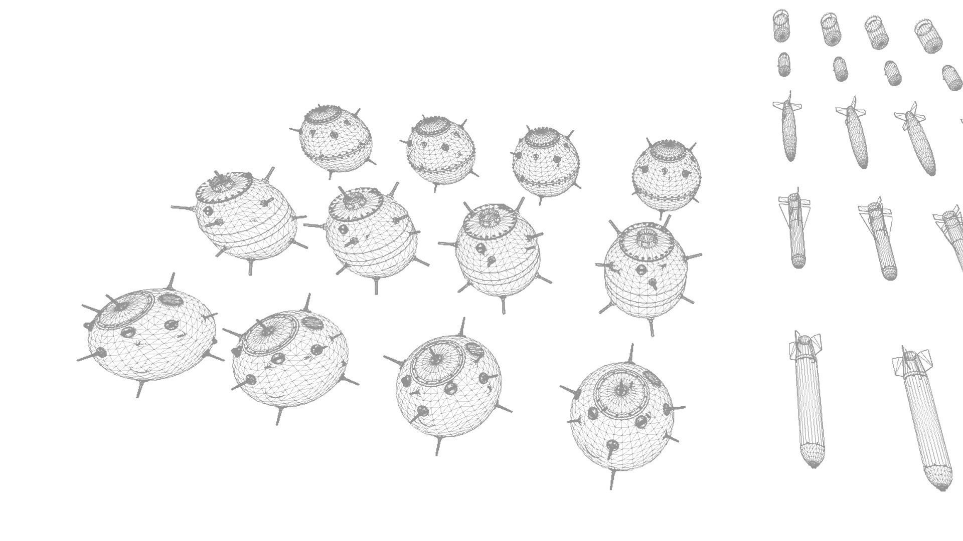 HQ Bombs Collection PBR Low-poly 3D model_24