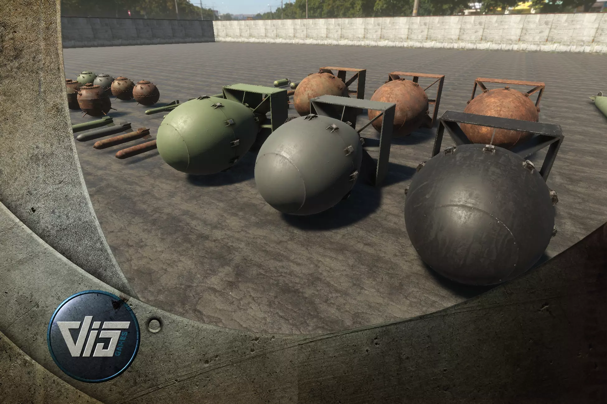 HQ Bombs Collection PBR Low-poly 3D model_0