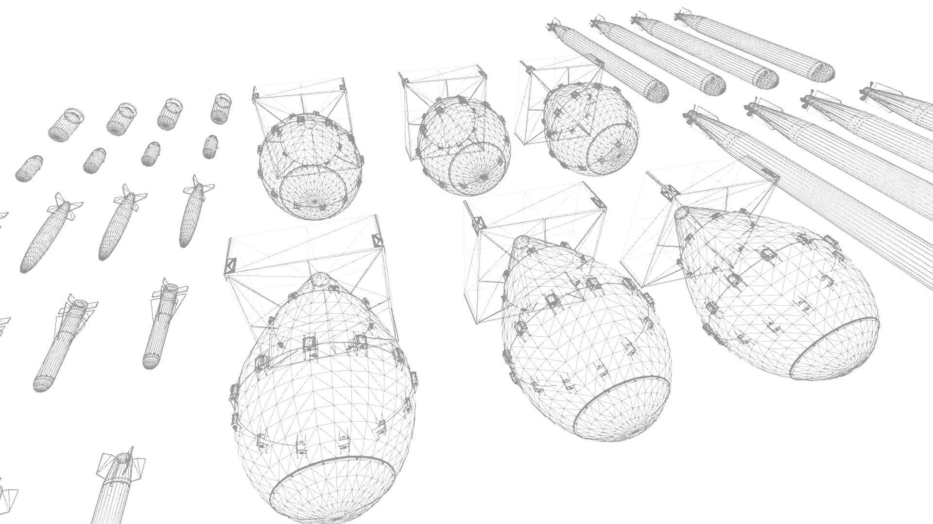 HQ Bombs Collection PBR Low-poly 3D model_23