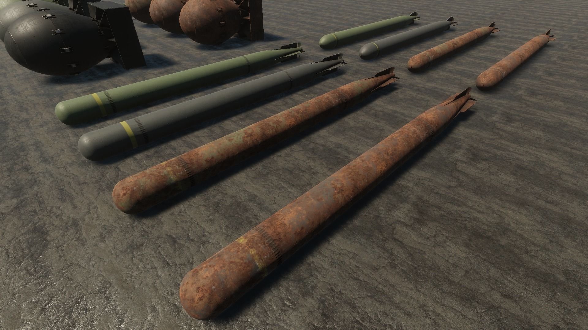 HQ Bombs Collection PBR Low-poly 3D model_6