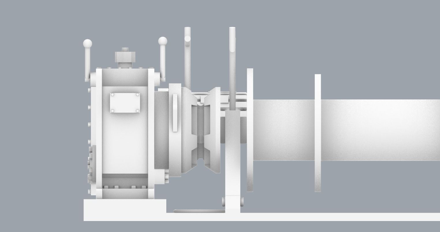 Front Anchor Winch Low-poly 3D model_21