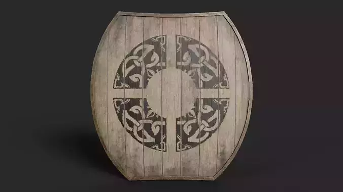 Slavic hybrid shield-painted ring rune symbol