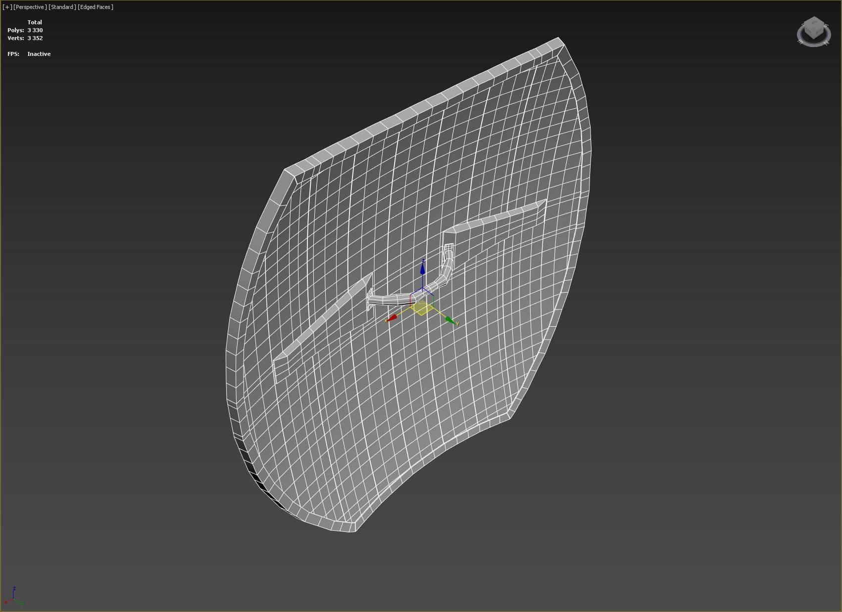 Slavic hybrid shield-painted ring rune symbol Low-poly 3D model_10