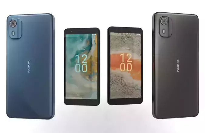 Nokia C02 Charcoal And Dark Cyan