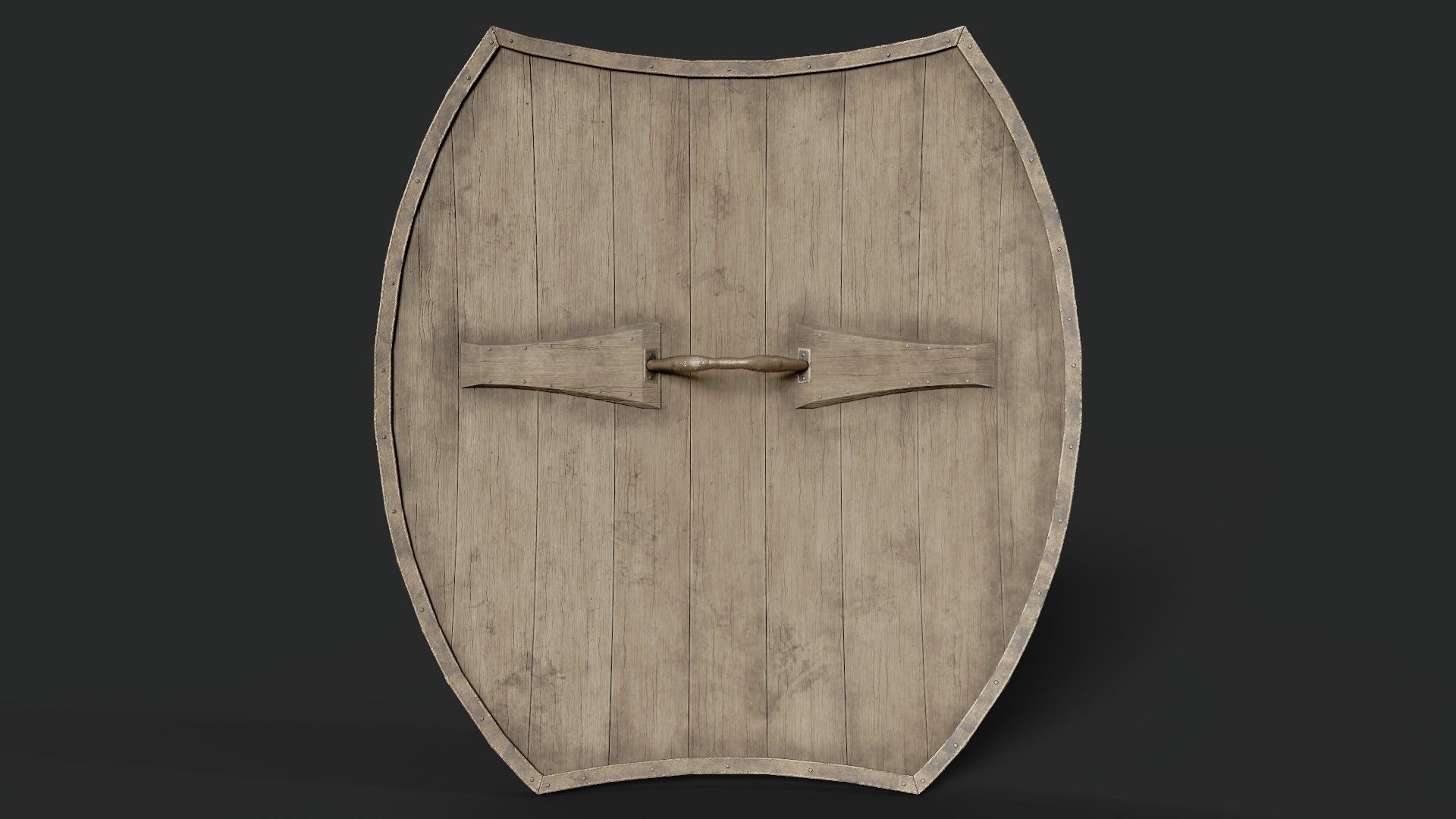 Slavic hybrid shield-painted black turtle symbol Low-poly 3D model_2