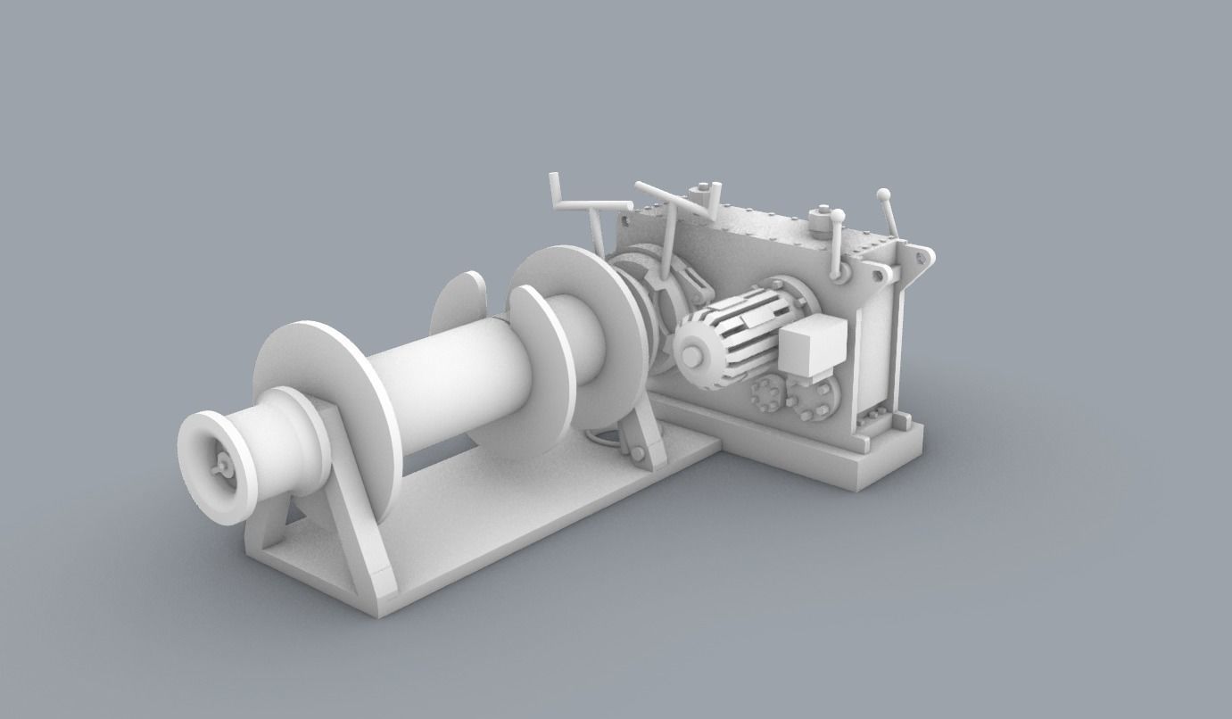 Front Anchor Winch PM 3D print model_1