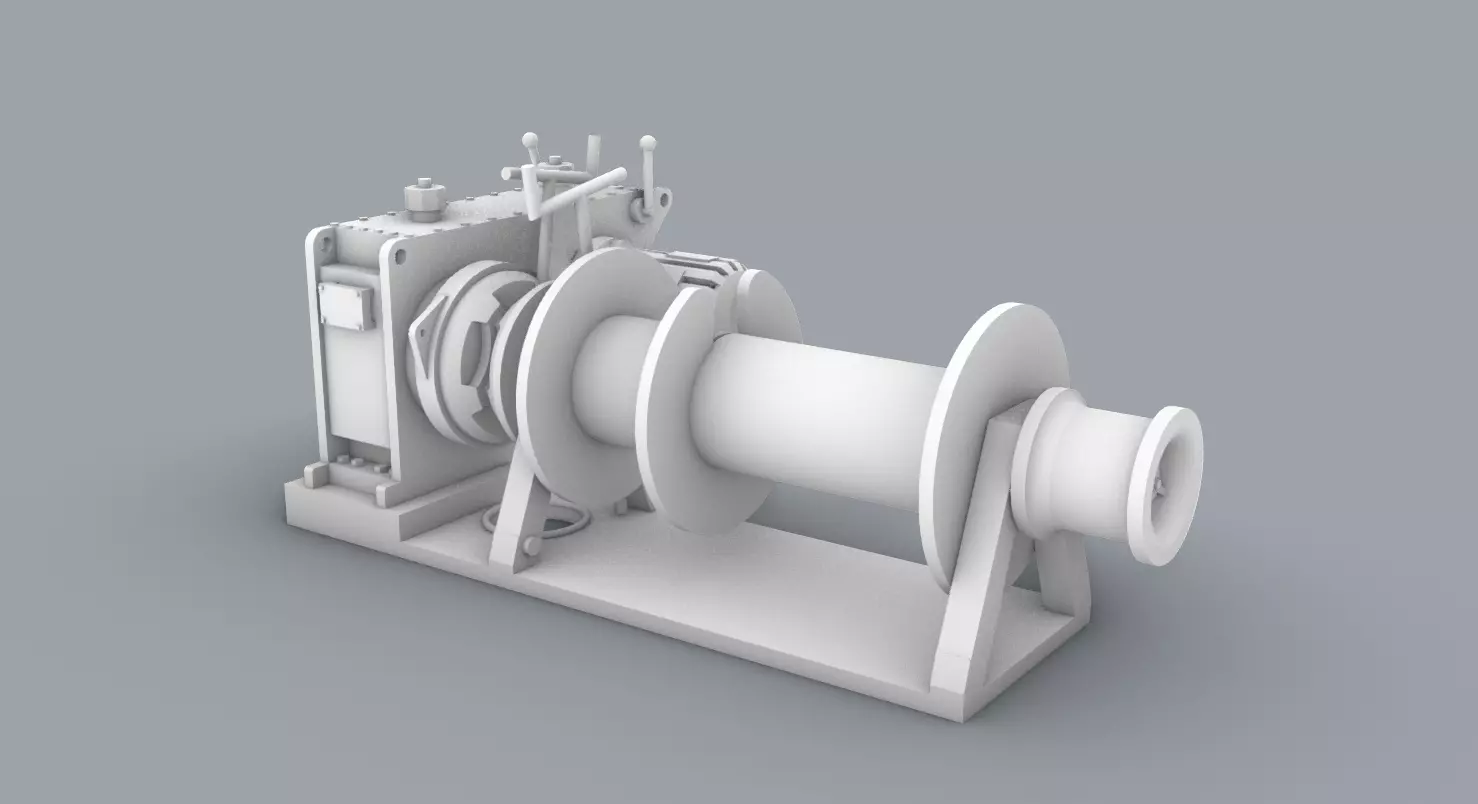 Front Anchor Winch PM 3D print model_0