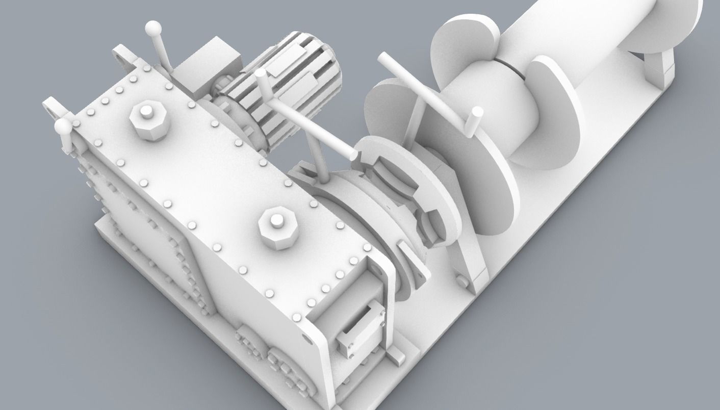 Front Anchor Winch PM 3D print model_10