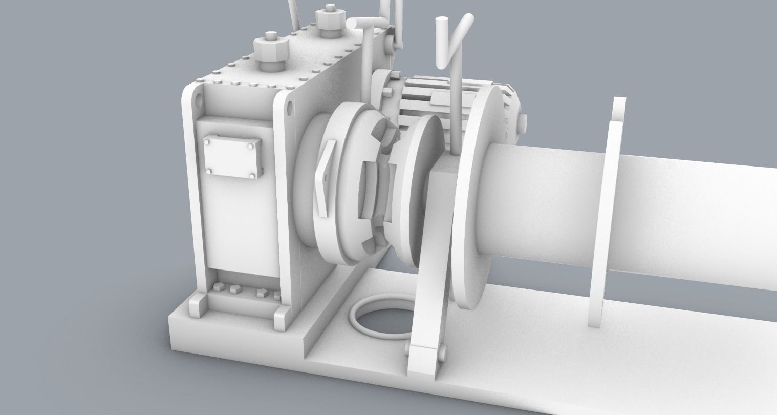 Front Anchor Winch PM 3D print model_9