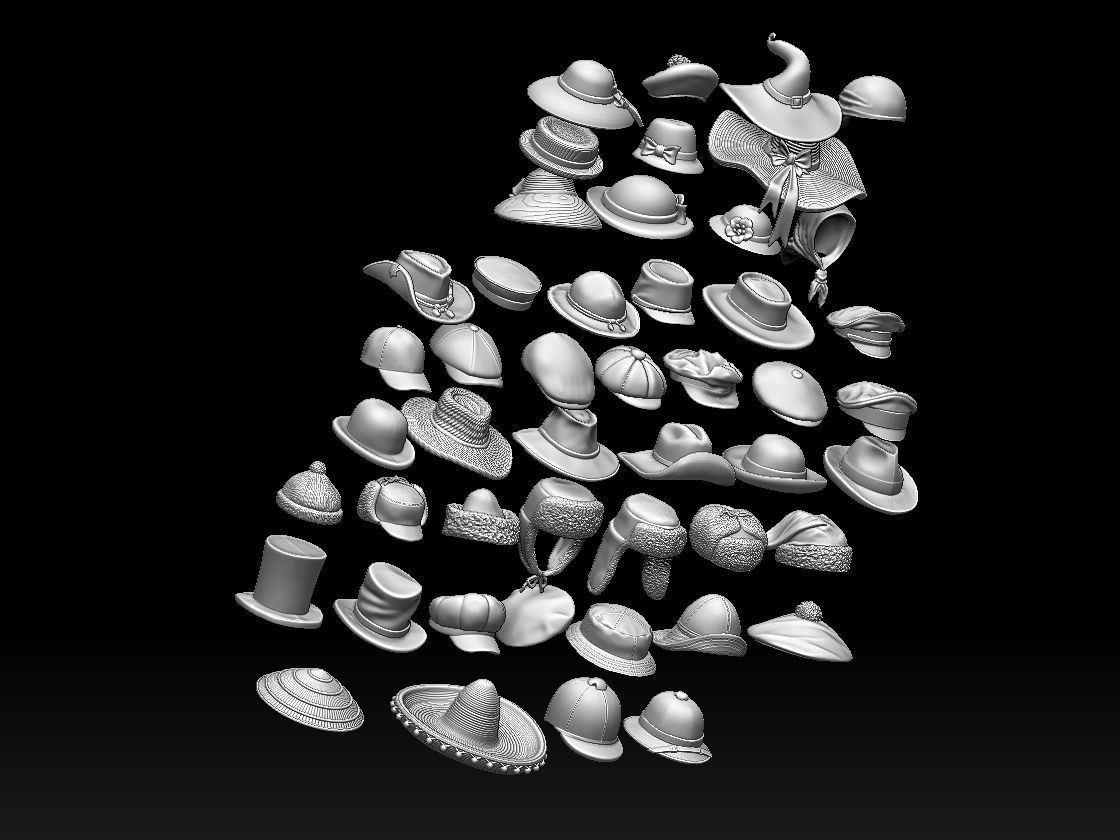 hats and caps 3D print model_12