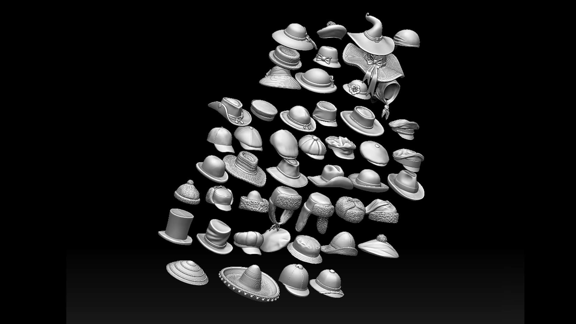 hats and caps 3D print model_3