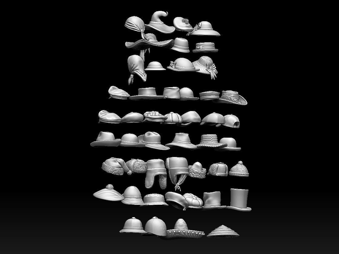 hats and caps 3D print model_10