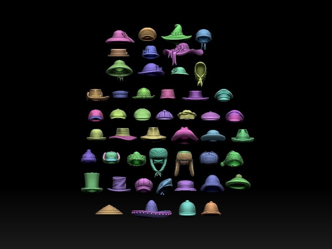 hats and caps 3D print model_9