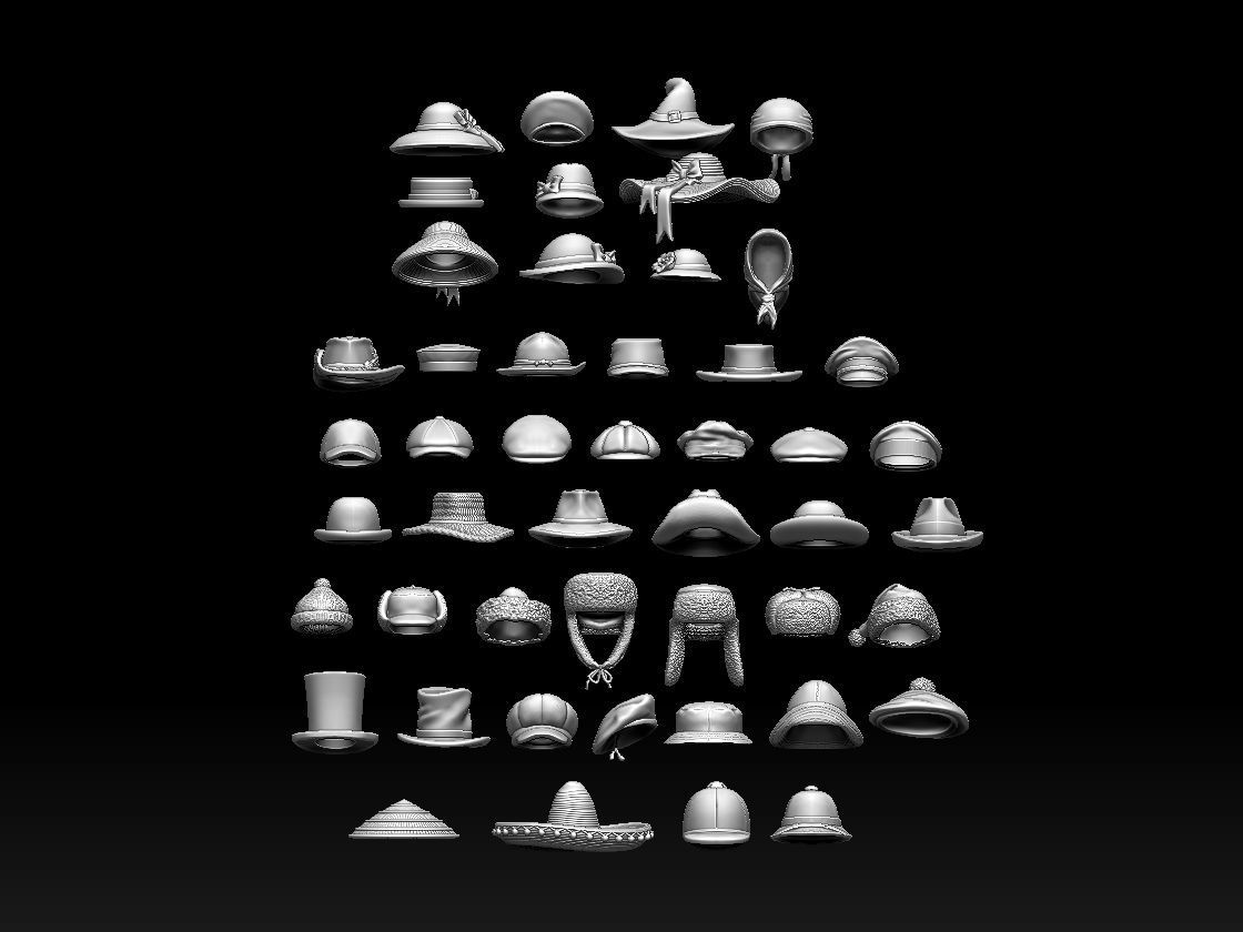 hats and caps 3D print model_1