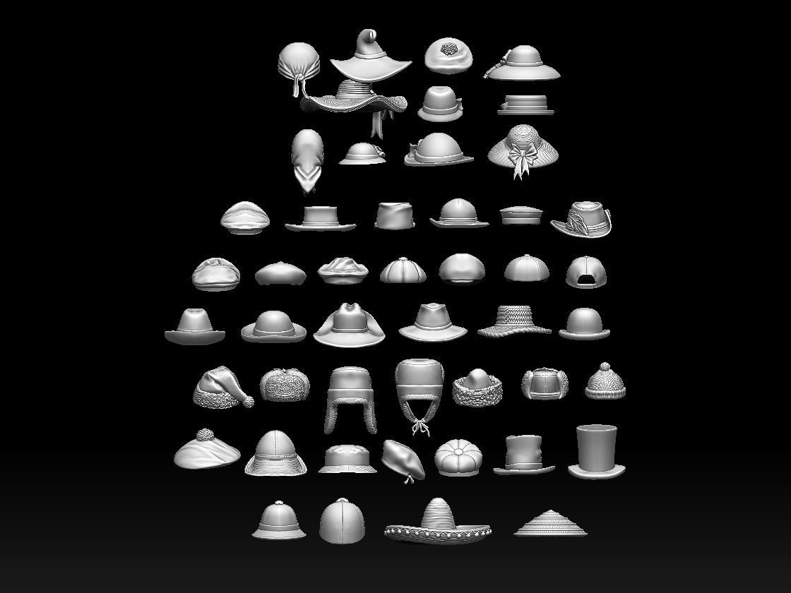 hats and caps 3D print model_11