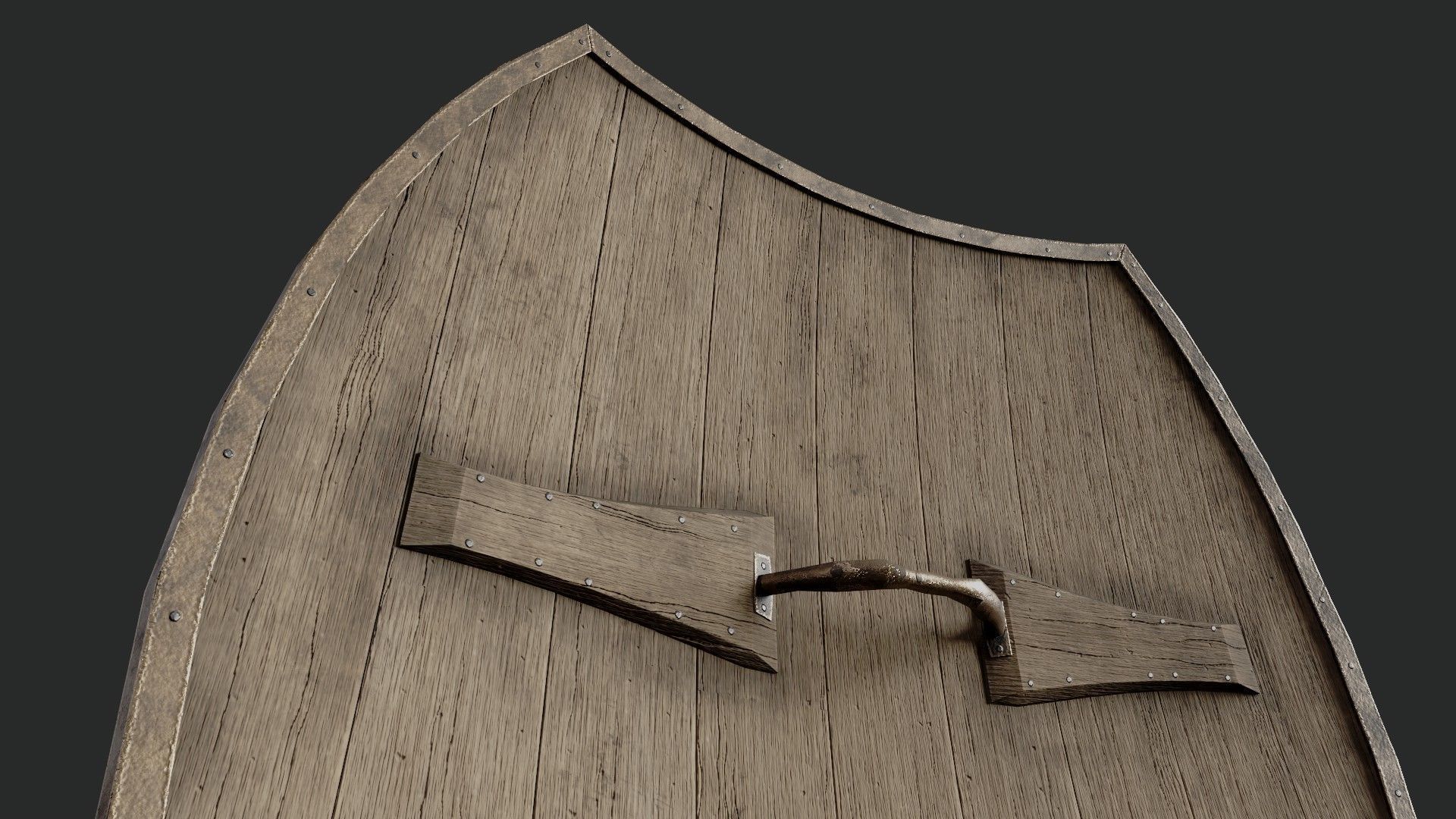 Slavic hybrid shield-painted black nordic symbol Low-poly 3D model_3