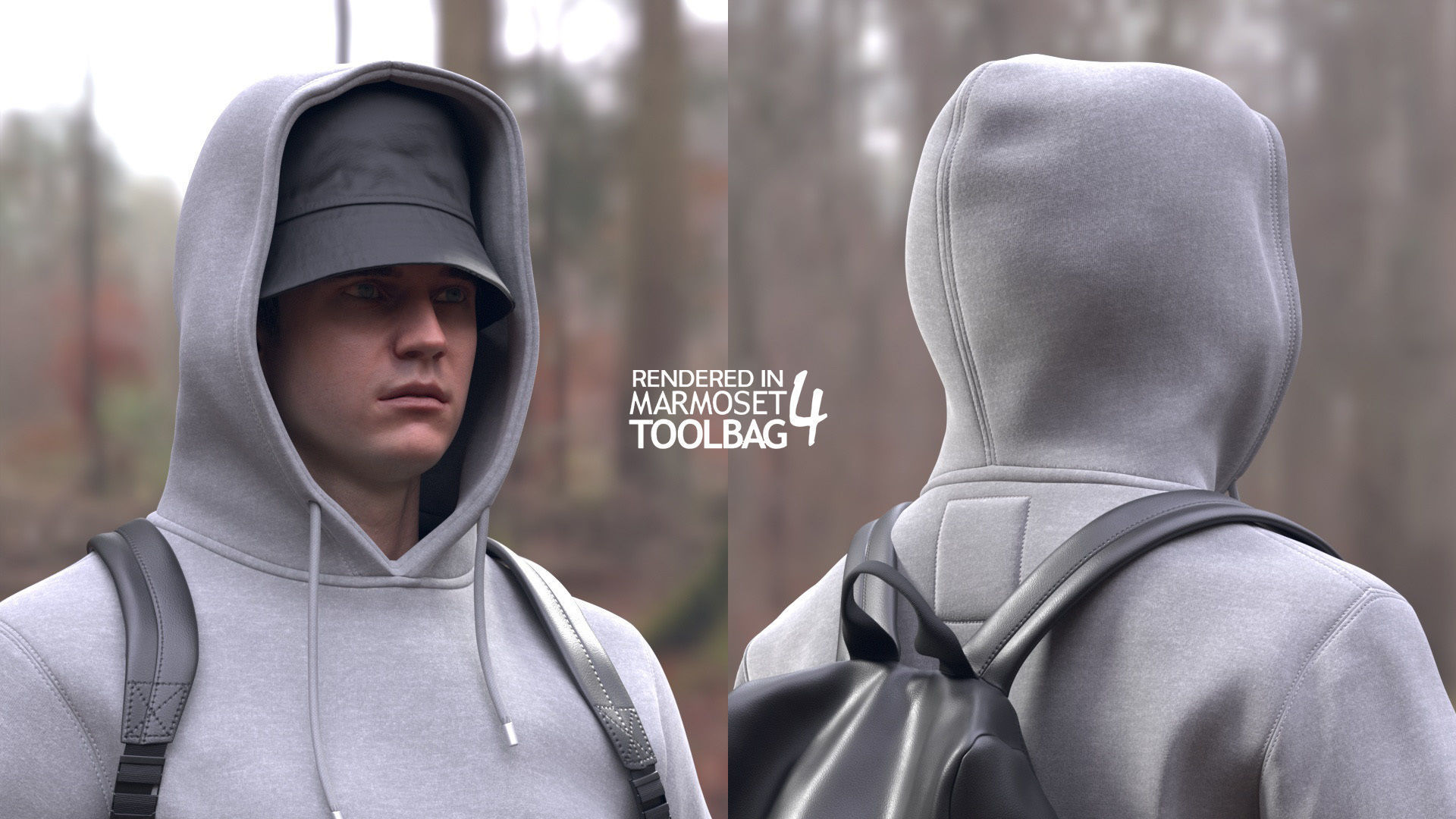 Man - Autumn 2 - Modular - Rigged Low-poly 3D model_13