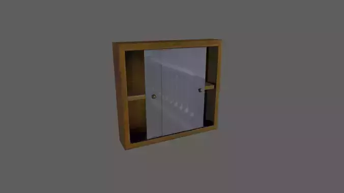 Openable bathroom wooden shelf