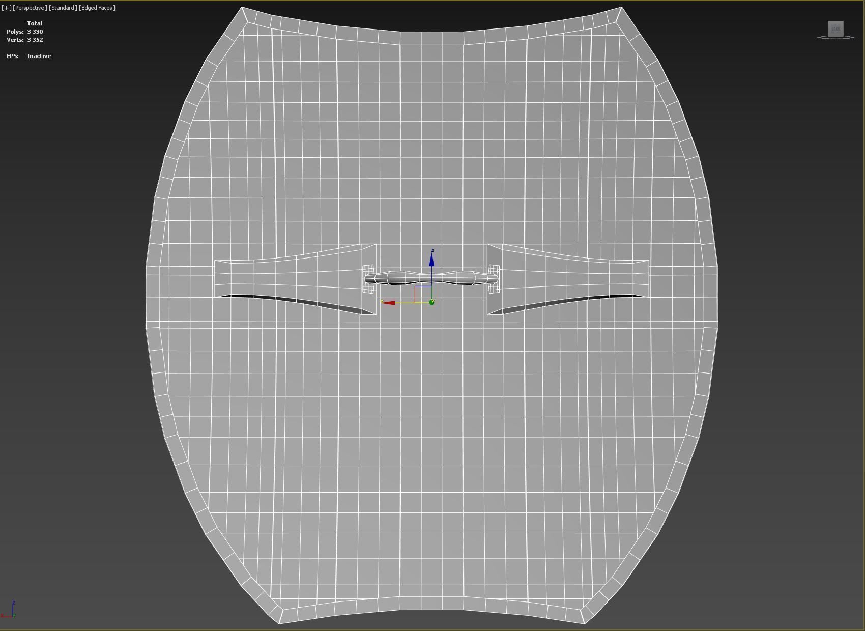 Slavic hybrid shield-painted black with radial symbol Low-poly 3D model_9