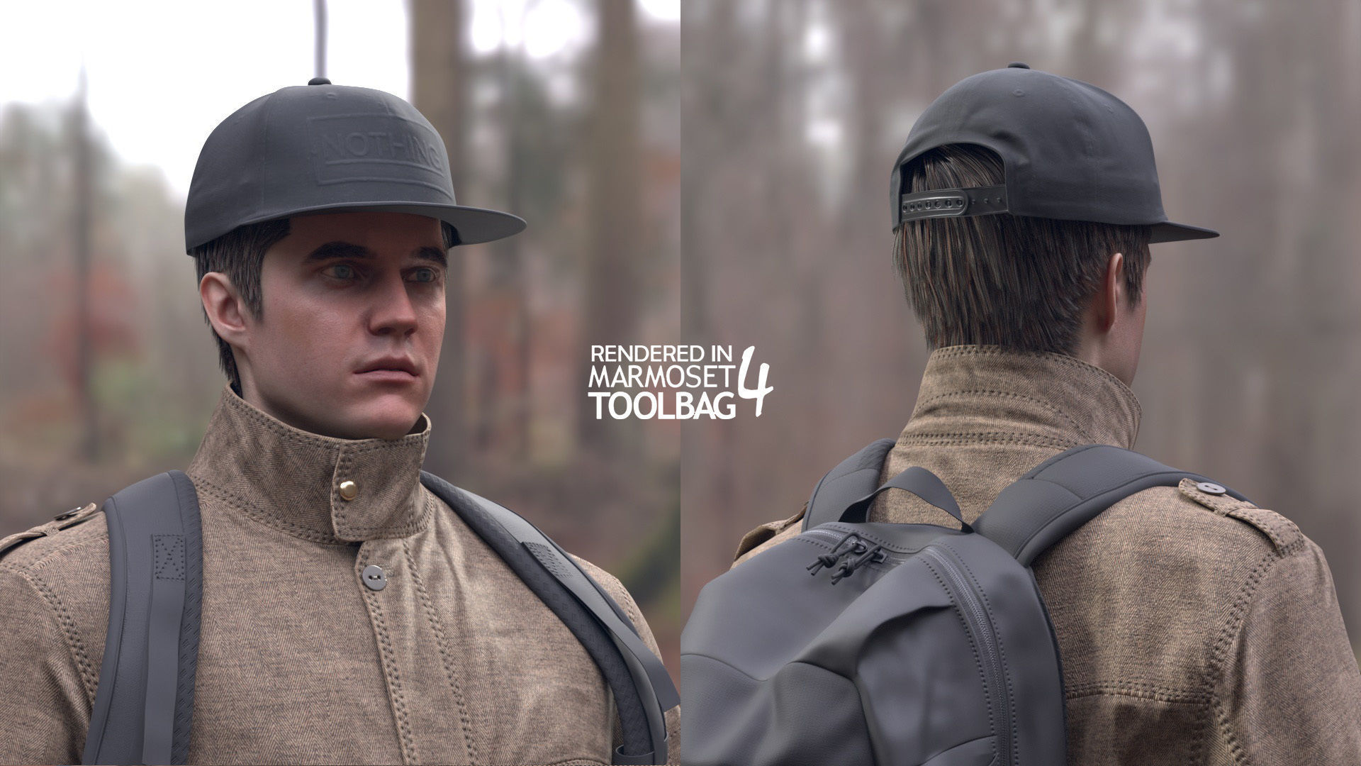 Man - Autumn Outfit 4 - Modular - Rigged Low-poly 3D model_18