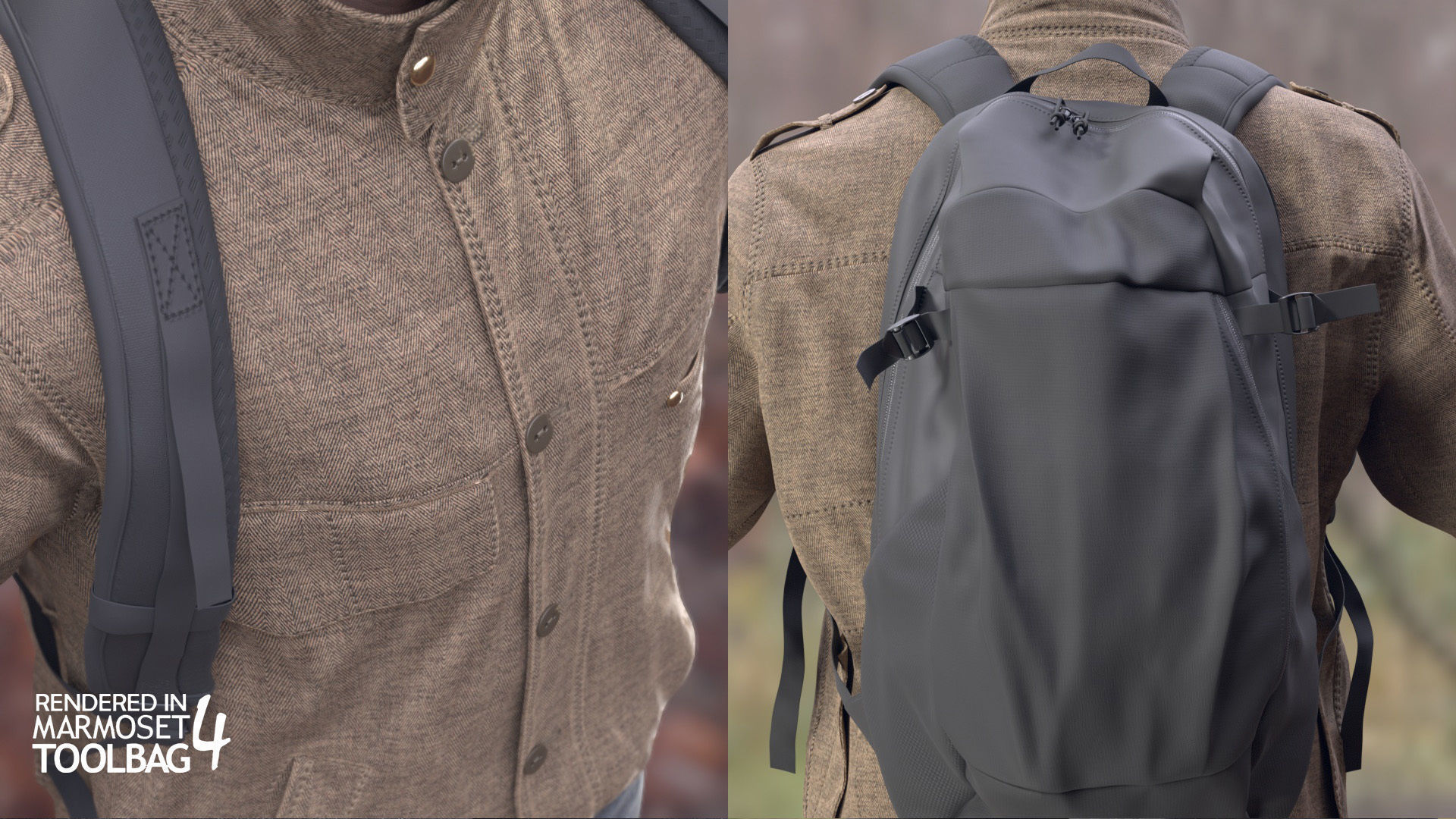 Man - Autumn Outfit 4 - Modular - Rigged Low-poly 3D model_12