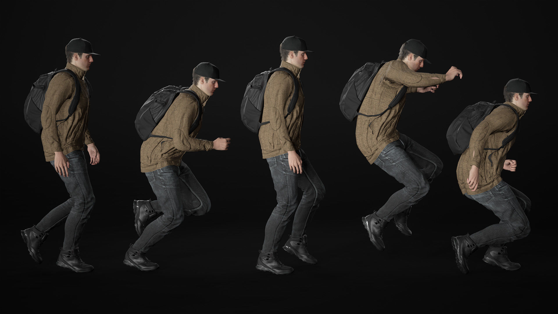 Man - Autumn Outfit 4 - Modular - Rigged Low-poly 3D model_21
