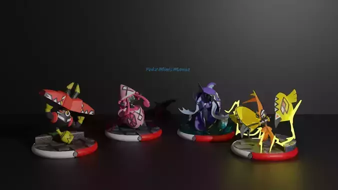 Tapu Koko Lele Fini and Bulu 3D print model 3D print model