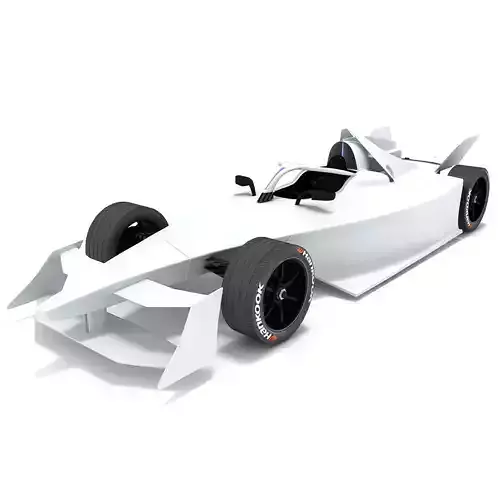 Gen3 Formula E Race Car Season 2022 - 2023 white